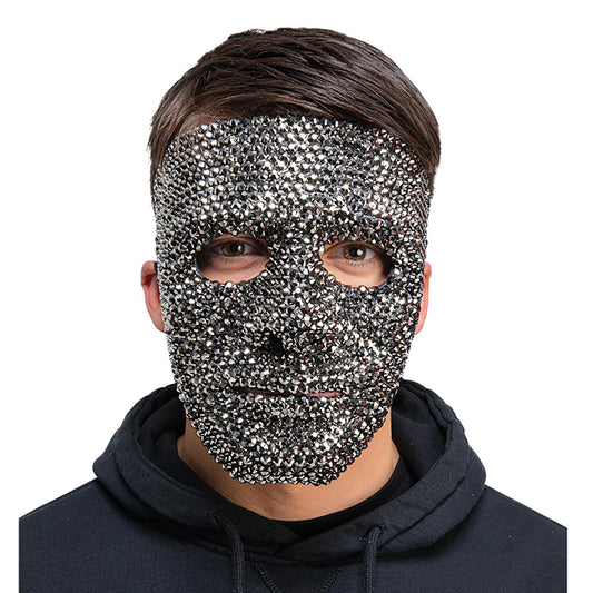 Rhinestone Bling Deluxe Robot Mask