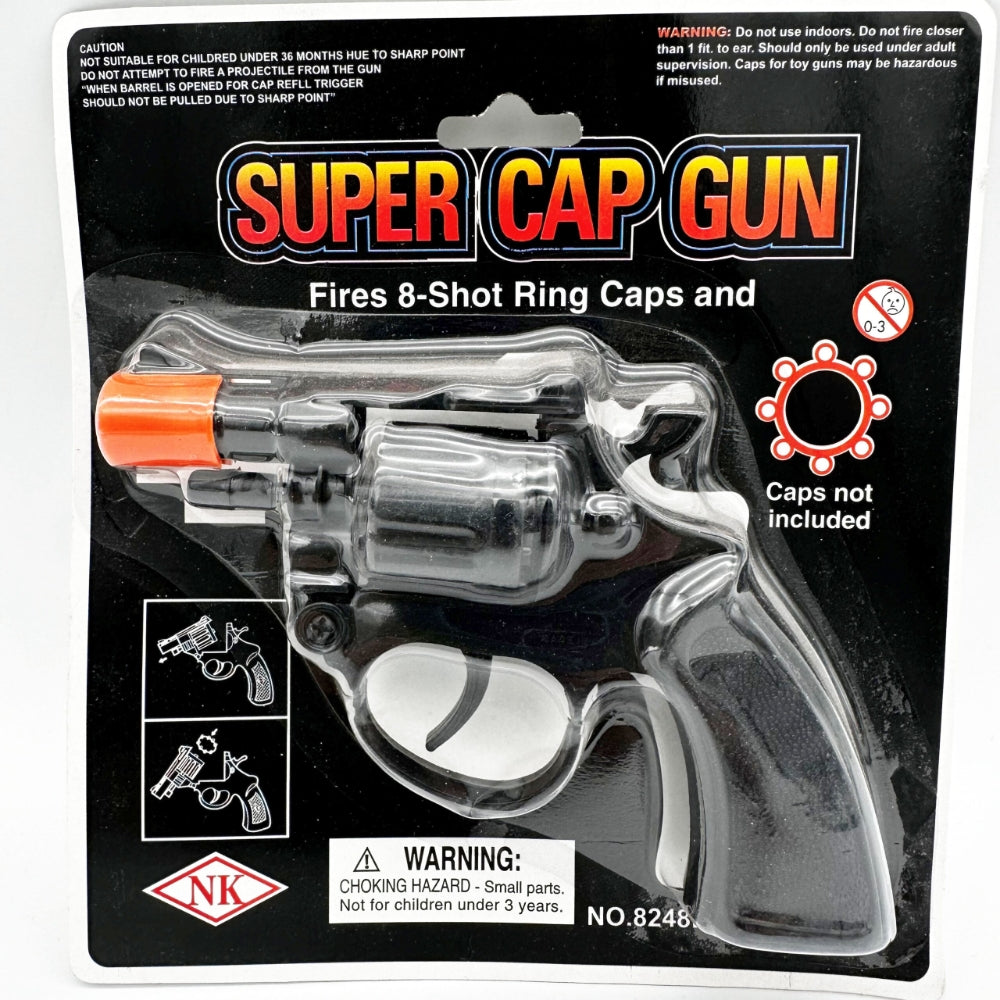 8 Shot Cap Gun -Plastic Revolver Style