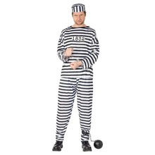 Stripy Convict Costume - Prisoner Overalls