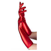 Long Gloves - Metallic Red - Cruella Style