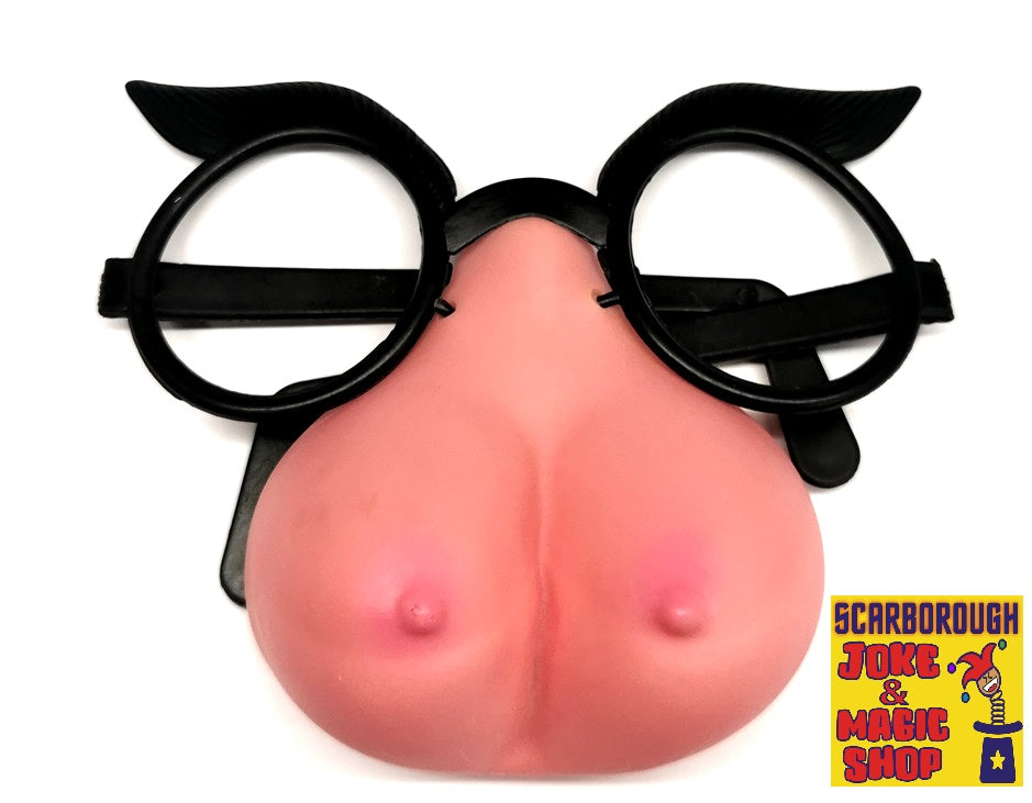 Boob Nose Glasses - Adult Groucho Specs