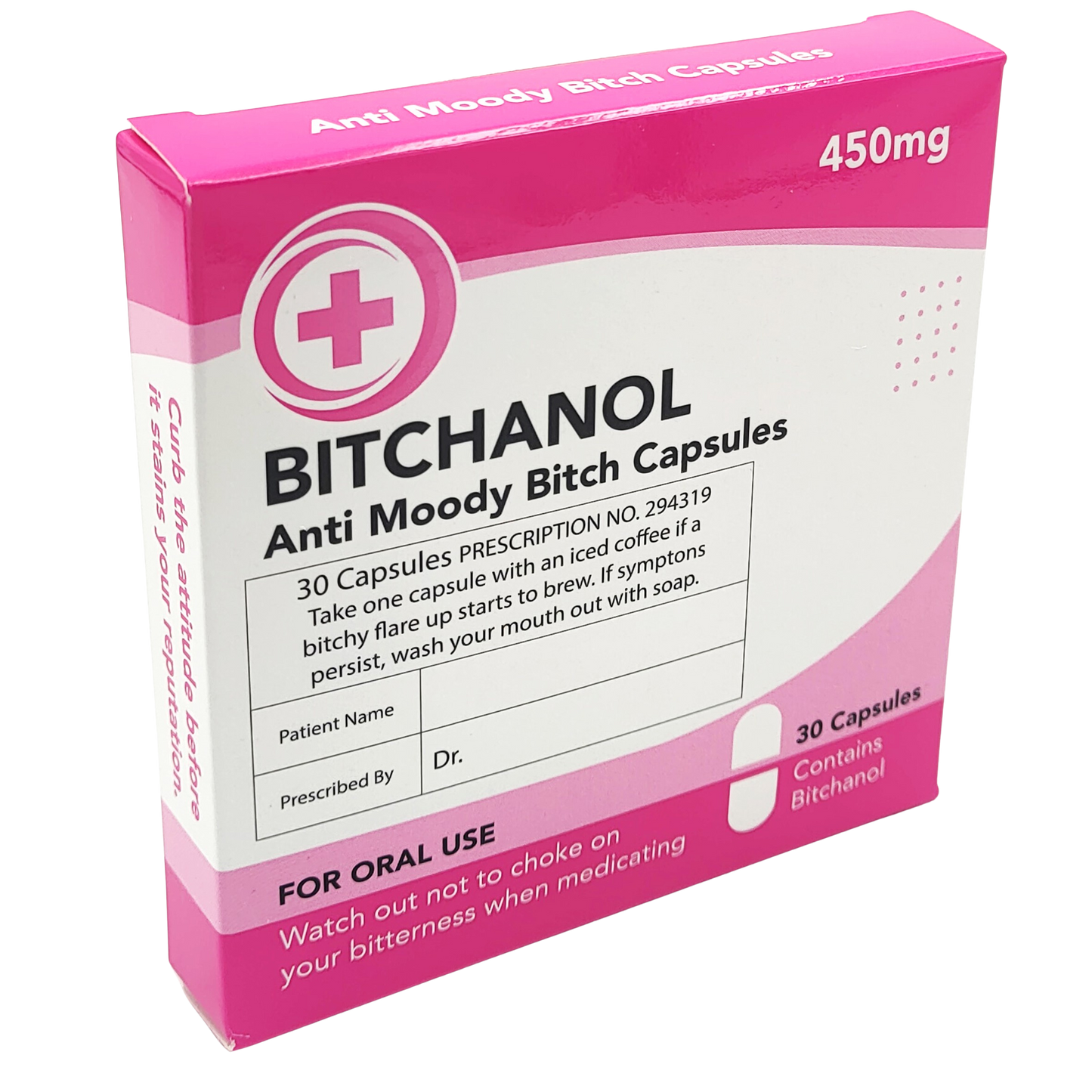 Bitchanol Capsules - Joke Medication Mints