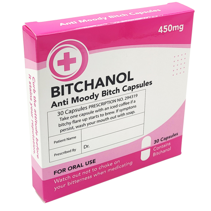 Bitchanol Capsules - Joke Medication Mints