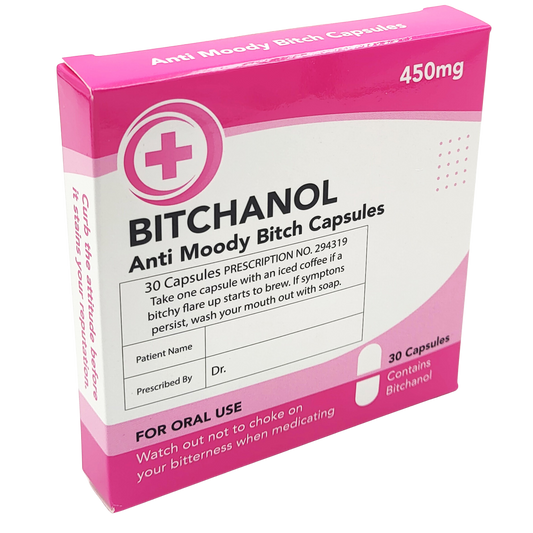Bitchanol Capsules - Joke Medication Mints