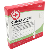 Cuntalocin Anti-Cunt Capsules - Joke Medication Mints - The Scarborough Joke Shop