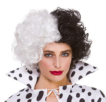 Dalmatian Lady Wig - Cruella Style - The Scarborough Joke Shop