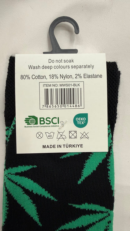 Cannabis Leaf Socks - UK Size 6-11