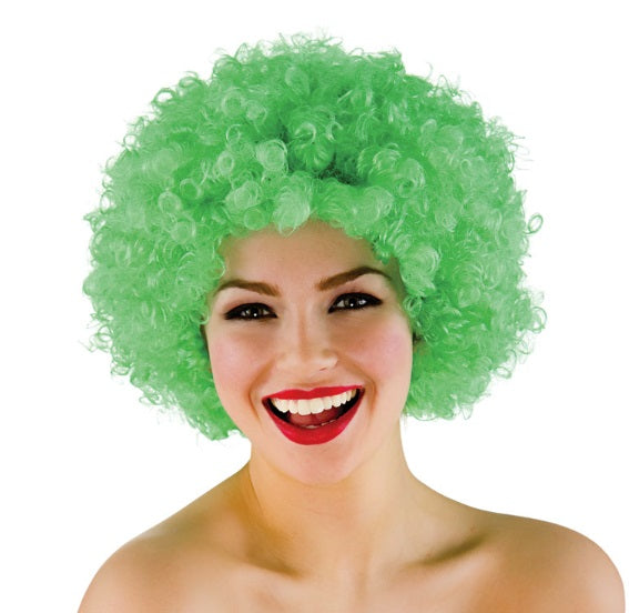 Clown Afro Pop Wig - Green