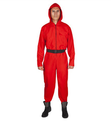 Hooded Jumpsuit Costume ~ Squid Game / Money Heist Style DISCON - The Scarborough Joke Shop