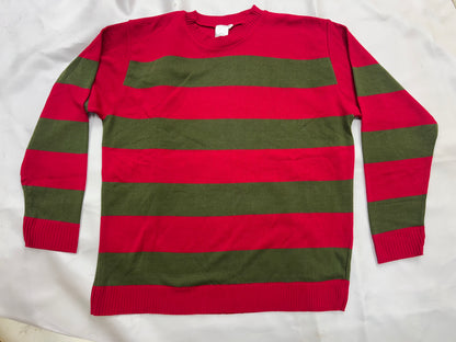 Pull tricoté Freddy rouge/vert