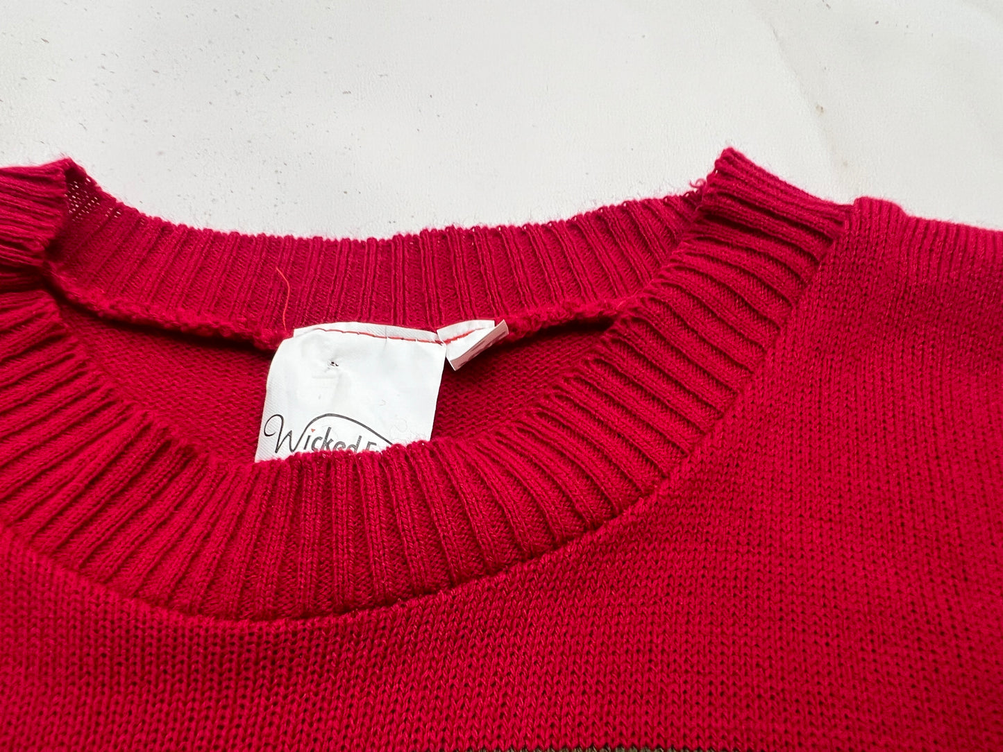Pull tricoté Freddy rouge/vert