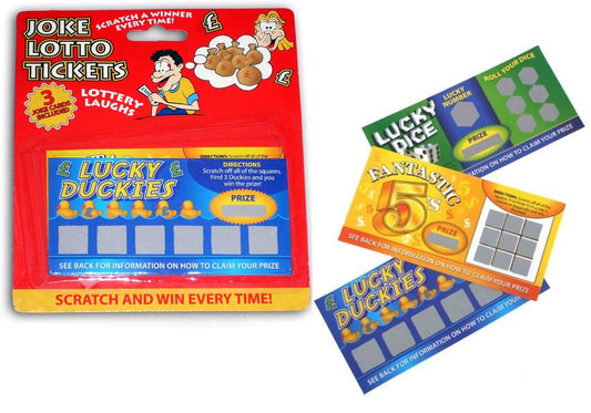 Joke Lotto Scratch Cards (3 Pack) - The Scarborough Joke Shop