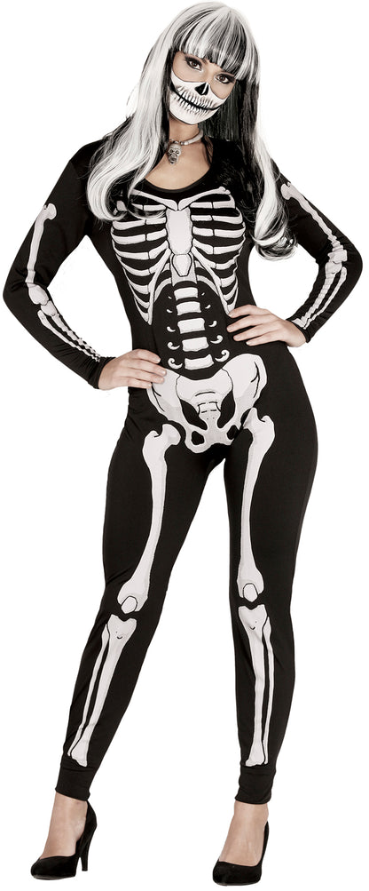 Skeleton Jumpsuit Costume - Lady's