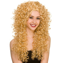 Long Curly Wig - Blonde - The Scarborough Joke Shop