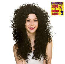Long Curly Wig - Black - The Scarborough Joke Shop