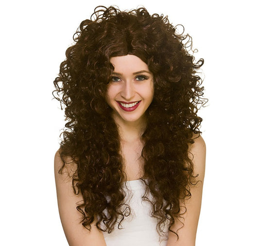 Long Curly Wig - Brown