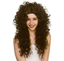 Long Curly Wig - Brown - The Scarborough Joke Shop