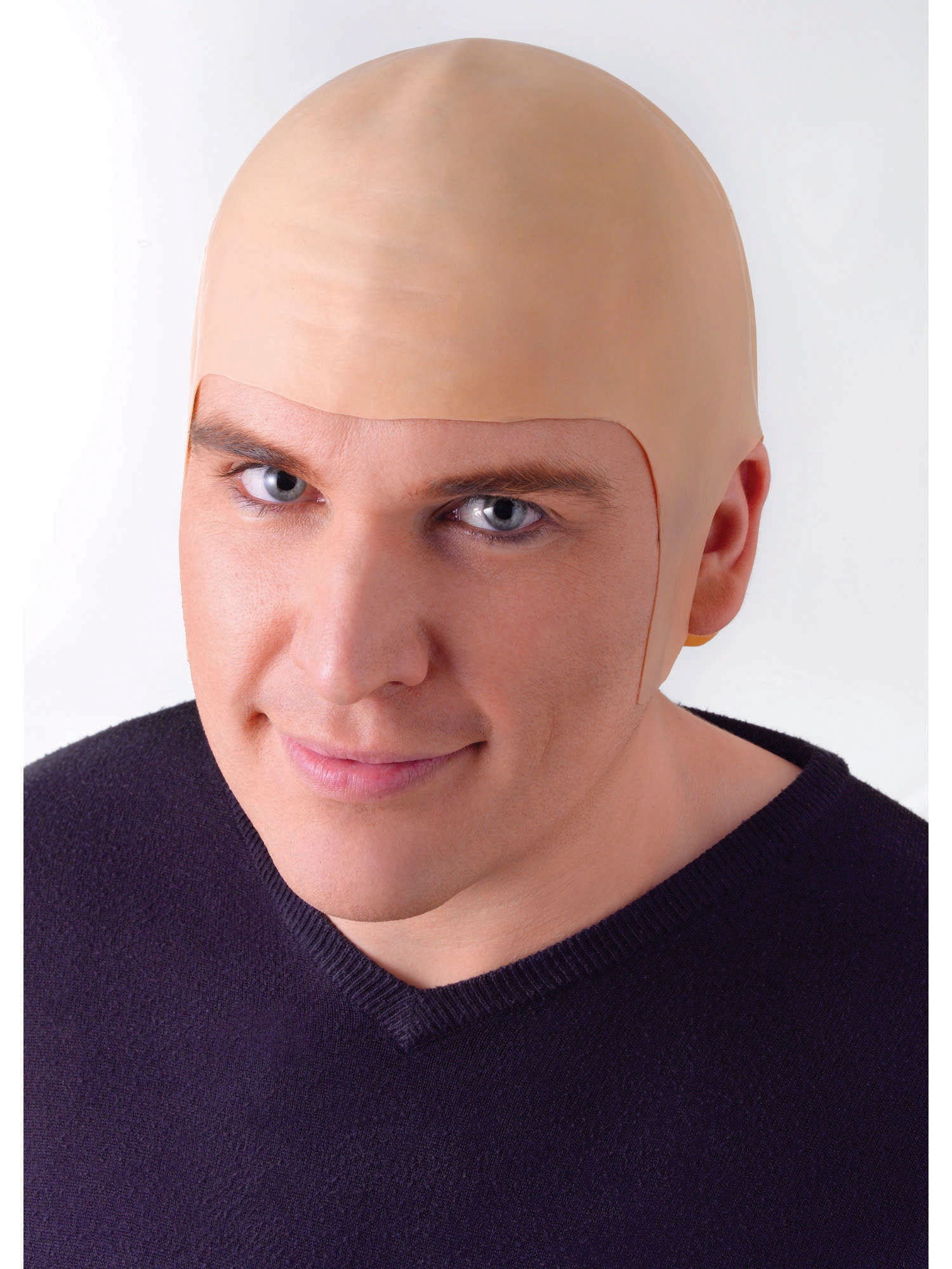 Realistic Latex Rubber Skinhead Uncle Fester Bald Man Head Cap The Scarborough Joke Shop