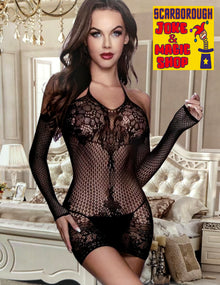 Miss Lotty Body Stocking - Lace Fishnet Style - The Scarborough Joke Shop