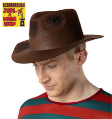 Nightmare Fedora Hat - Freddy Krueger Style - The Scarborough Joke Shop