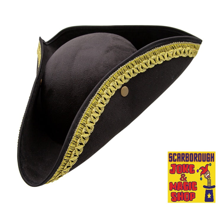 Tricorne Pirate Hat - Black
