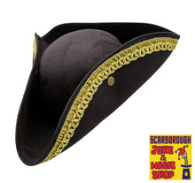 Tricorne Pirate Hat - Black