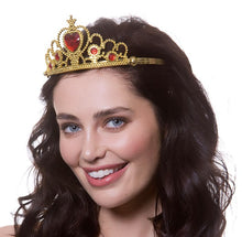 Queen of Hearts Tiara - Gold - The Scarborough Joke Shop