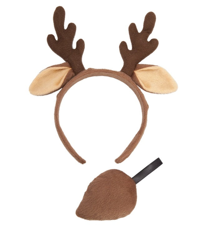 Reindeer Kit - Deer Ears, Antlers & Tail Set