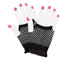 Neon Fishnet Gloves - Black - The Scarborough Joke Shop