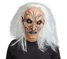 White Haired Demon Mask w. Hair - The Scarborough Joke Shop