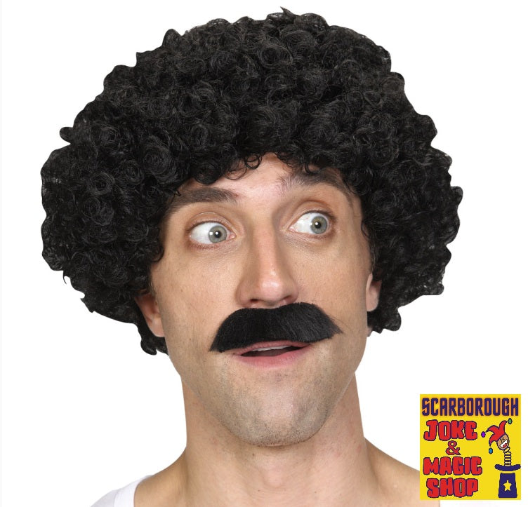 Shifty Guy Kit - Black Wig & Moustache