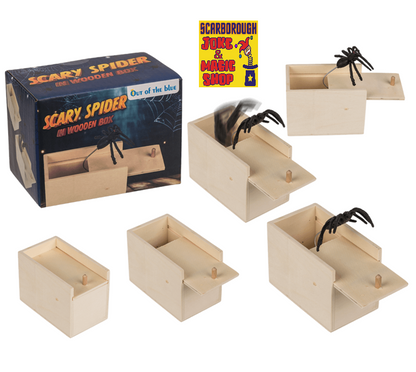 Araña Sorpresa en Caja de Madera