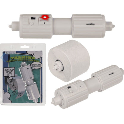Talking Toilet Roll Holder - Record Your Own Message! - The Scarborough Joke Shop