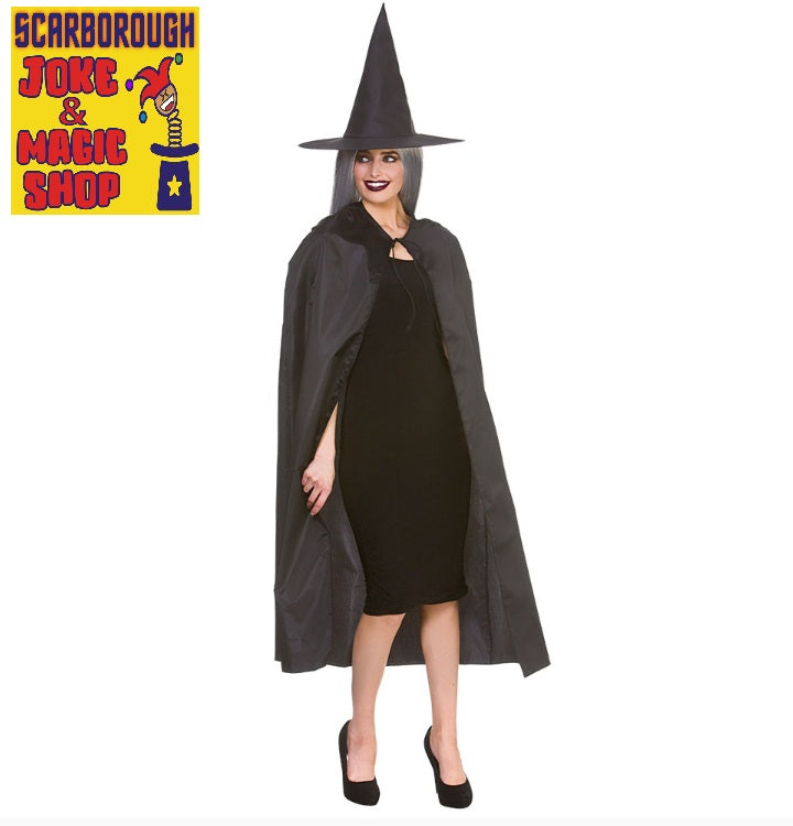 Witch Set - Black Cape & Witch Hat