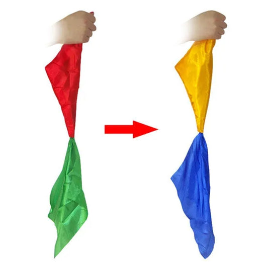Pañuelos de seda que cambian de color