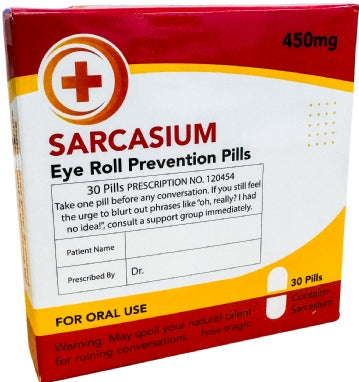 Sarcasium Capsules - Joke Medication Mints