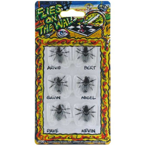 Moscas en la pared - Pack de 6 moscas falsas
