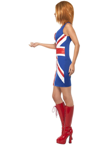 Ginger Power 90's Icon Costume Union Jack Dress - The Scarborough Joke Shop