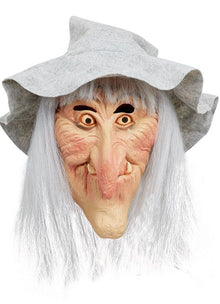 Witch Mask with Hat & Hair - The Scarborough Joke Shop