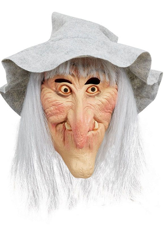Máscara de bruja w. Sombrero y pelo