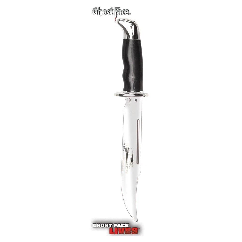 Ghost Face 13" Chrome Bowie Knife Prop ~ Licensed Scream Knife