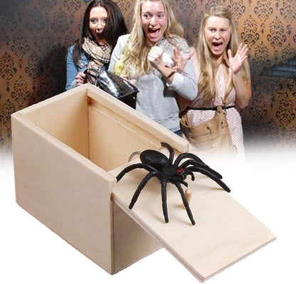 Surprise Spider in Wooden Box