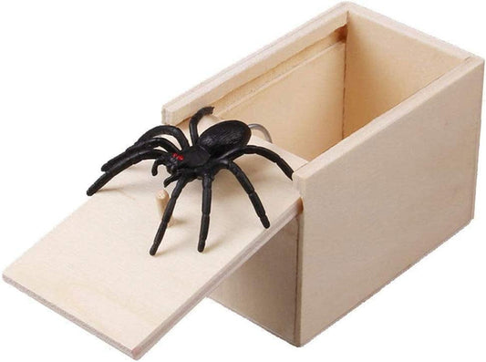 Surprise Spider in Wooden Box