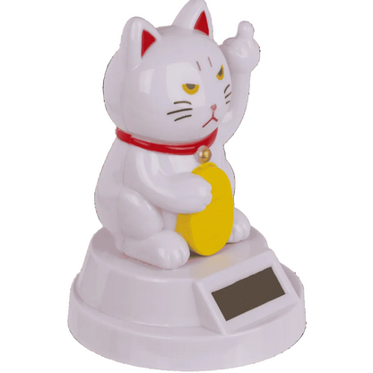 Waving Angry Cat, with solar cell