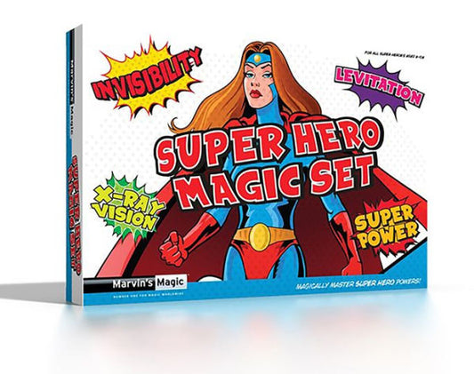 Set de trucos de magia de superhéroe niña