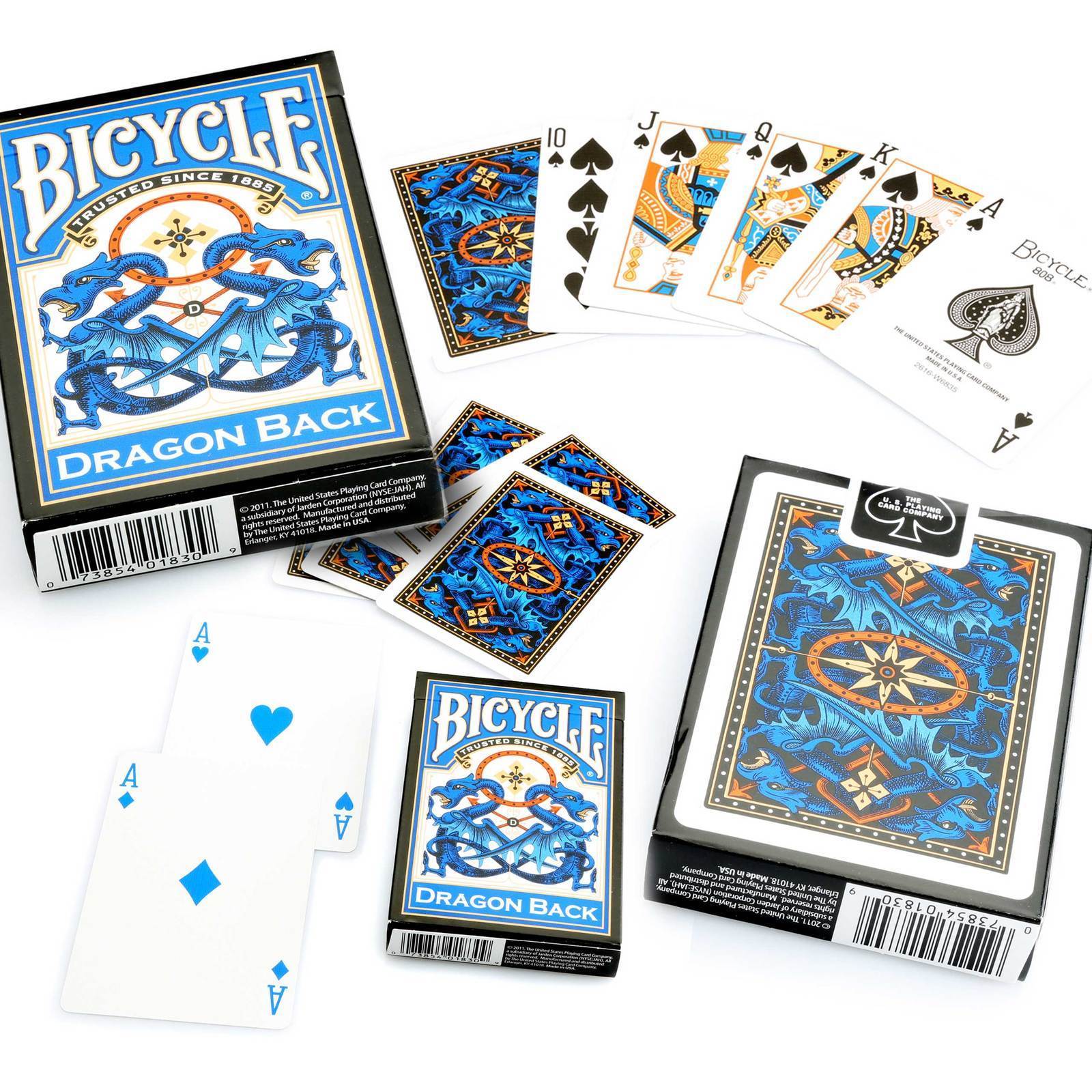 Bicycle blue dragon discount back playing cards