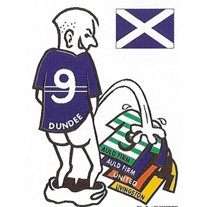 Football car sticker: wee~pee on your rival team shirt~Assorted teams available - The Scarborough Joke Shop