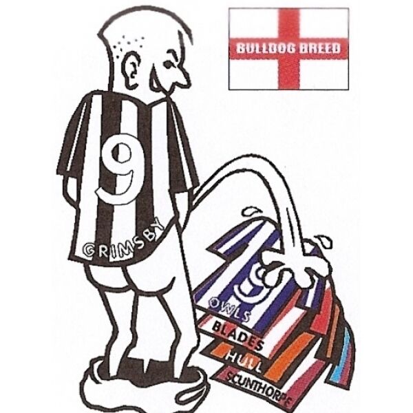 Football car sticker: wee~pee on your rival team shirt~Assorted teams available - The Scarborough Joke Shop
