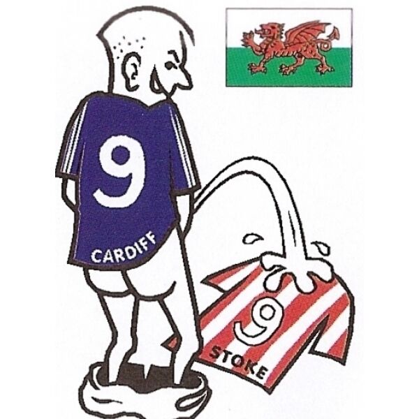 Football car sticker: wee~pee on your rival team shirt~Assorted teams available - The Scarborough Joke Shop