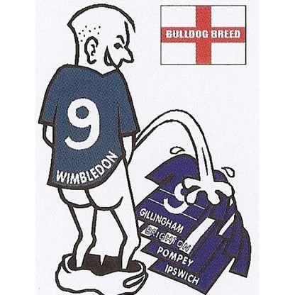 Football car sticker: wee~pee on your rival team shirt~Assorted teams available - The Scarborough Joke Shop